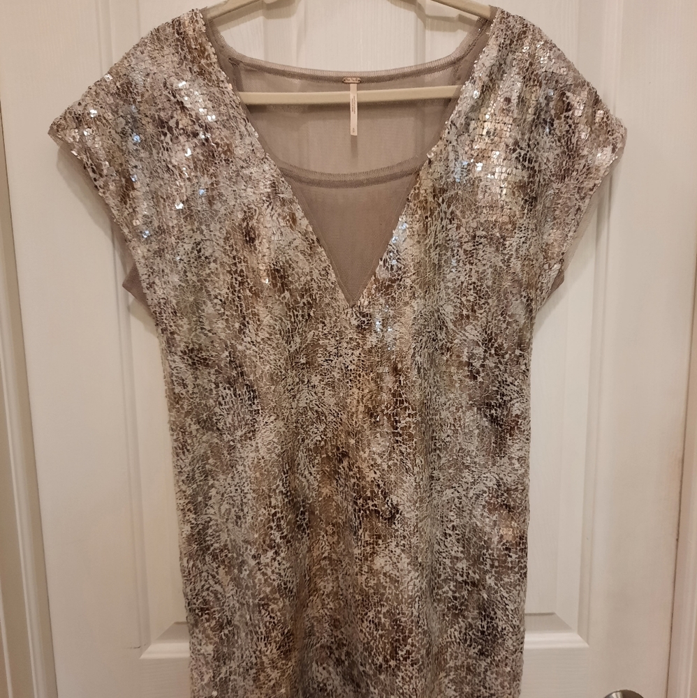 NWOT Free people sequin tunic party dress
